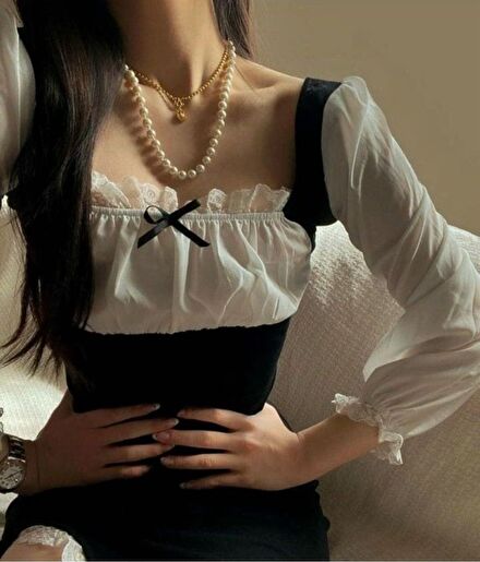 Milkmaid Gotik Elbise🖤