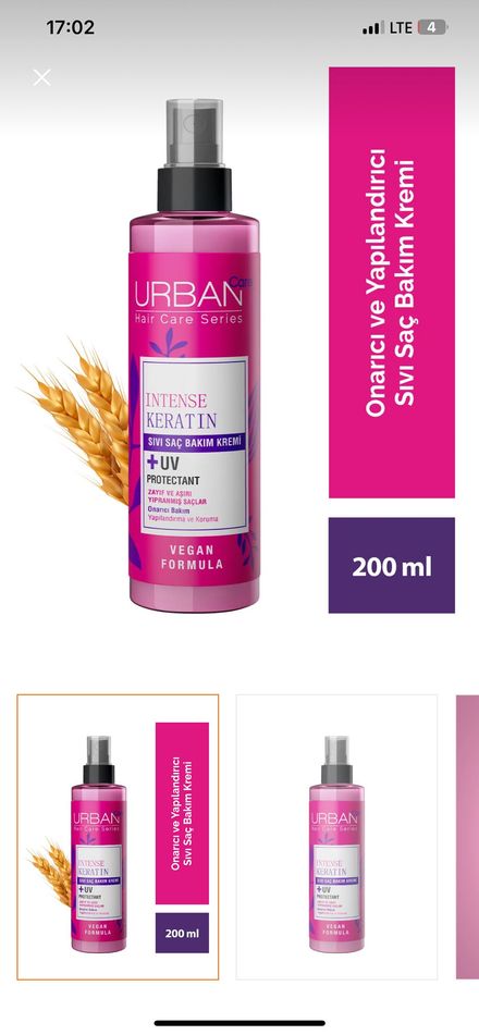 Urban care Saç bakım kremi ve fön suyu