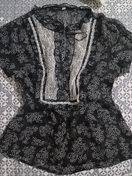 Vintage şifon üst