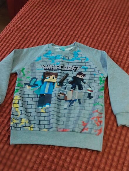 Minecraft Sweatshirt Gri