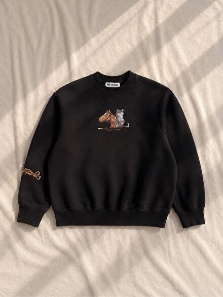 Küf Vintage At Nakışlı Sweatshirt 7 yaş