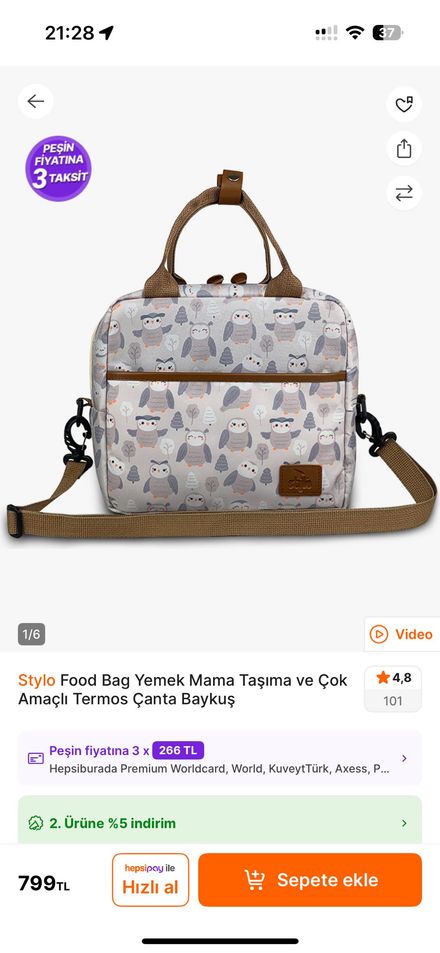 Mama yiyecek çantası