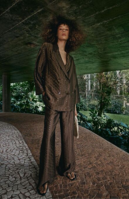 Zara pullu kruvaze blazer