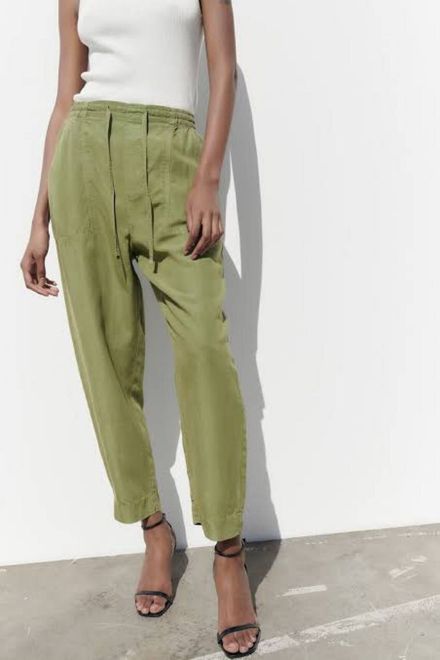 Zara Yeşil Kargo Pantolon