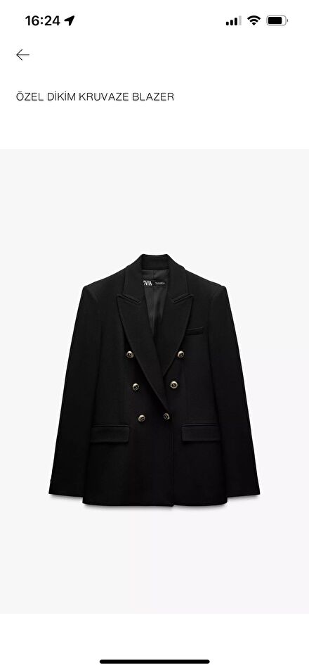 Zara kruvaze blazer