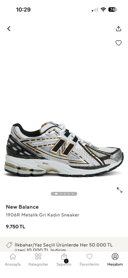 New Balance 1906R Kadın Sneaker Metalik