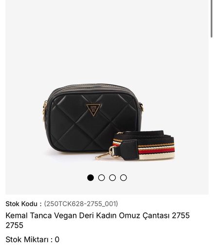 Kemal Tanca Siyah Vegan Deri Çanta omuz