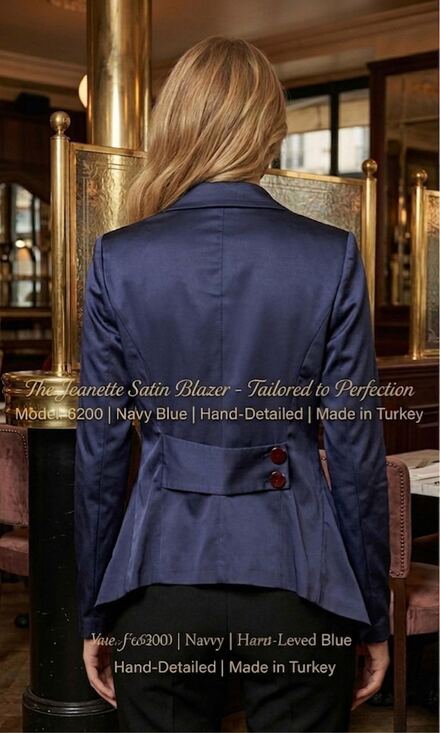 y2k Parisian Chic Jeanette Saten Blazer
