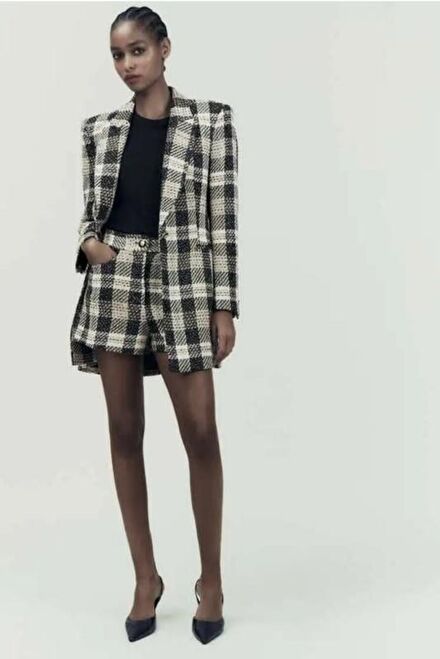Blazer şort ikili takım ZARA