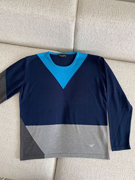 Emporio Armani Pamuklu Kaşmir Kazak