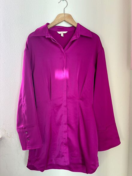 H&M Fuşya Elbise Gömlek (S/M)