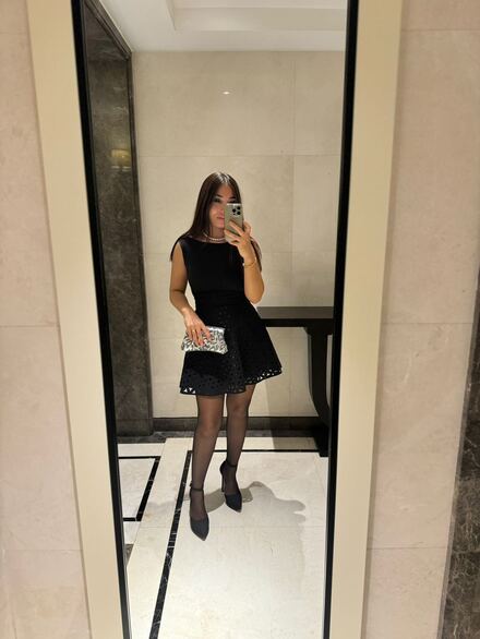 Siyah mini elbise