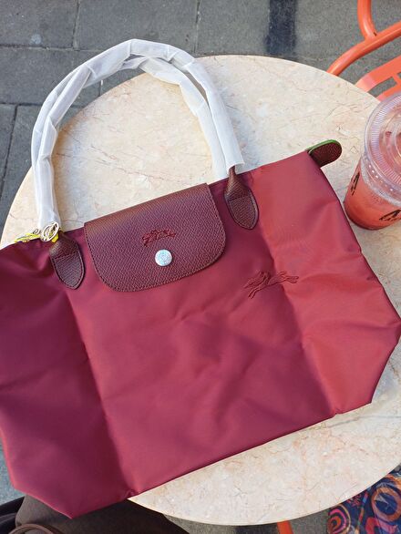 Longchamp Omuz Çantası m size bordo