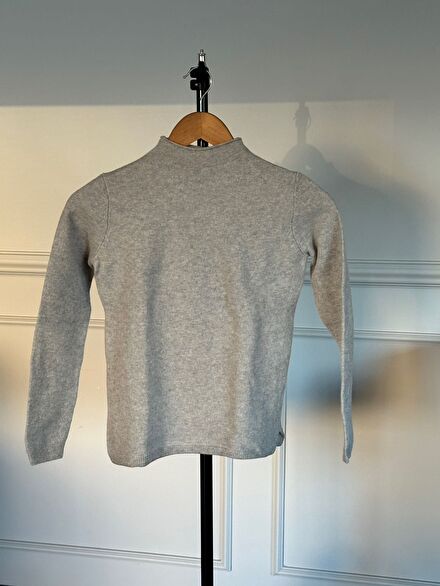 Massimo Dutti Wool Cashmere Kazak Gri XS