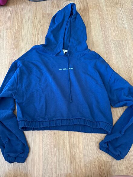 Les Benjamins Mavi Kapüşonlu Sweatshirt