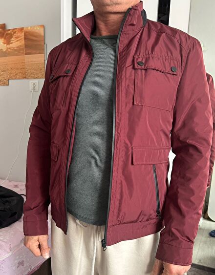 Paulmark Erkek Bordo Ceket rüzgarlık