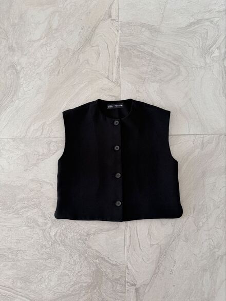 Zara siyah blazer yelek