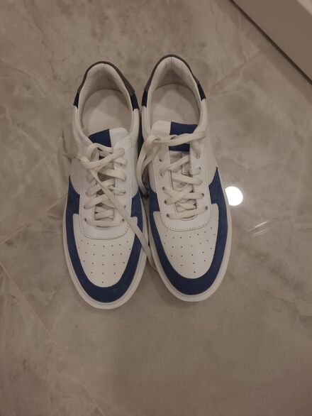 Beyaz Lacivert Sneaker. W collection