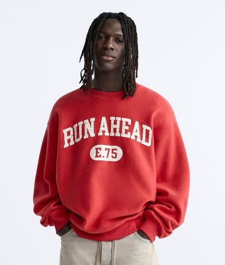 Zara Erkek Kırmızı Sweatshirt