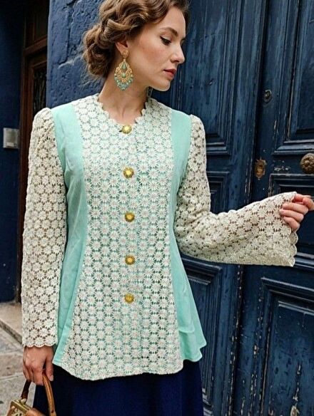 Dantelli vintage gömlek #vintage 5477
