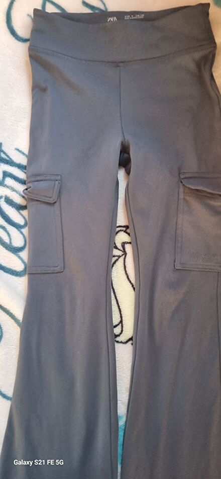Zara Gri Cargo Pantolon