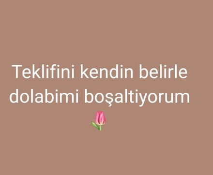 istediğini seç al teklifi kendin belirle