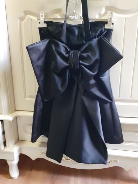 ZARA SATEN FİYONKLU ELBİSE