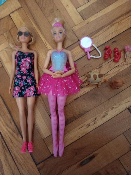 2 adet barbie bebek ve aksesuarları