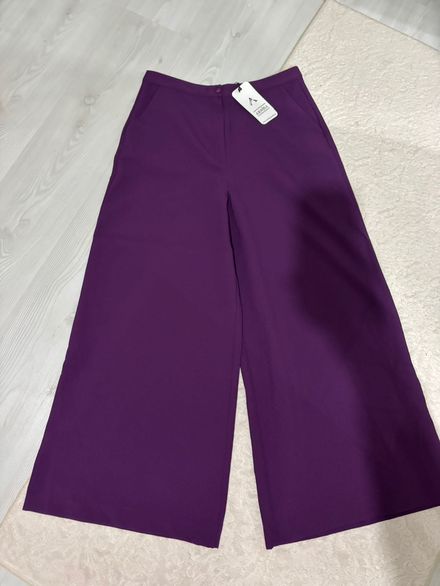 Mor Geniş Paça Pantolon