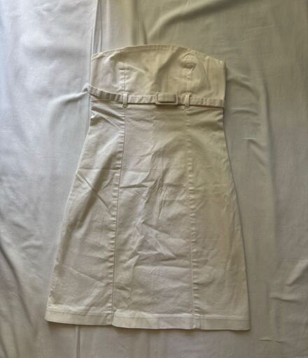Vintage benetton straplez elbise