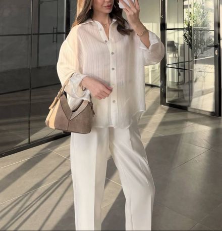 İnce Dokulu Oversize Gömlek
