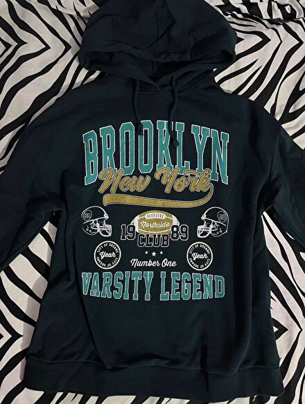 Kapüşonlu Unisex Brooklyn Vintage Sweat