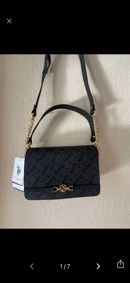 U.S. Polo Assn Siyah Desenli Çanta