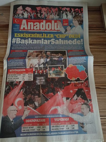 Eskişehir Anadolu gazetesi CHP kazandı