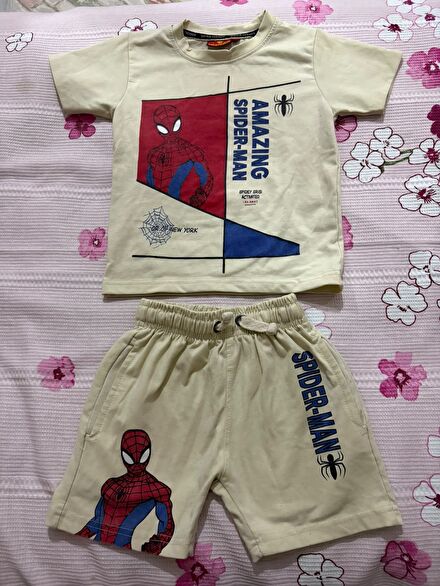 Spider-Man Baskılı Bebek Takım