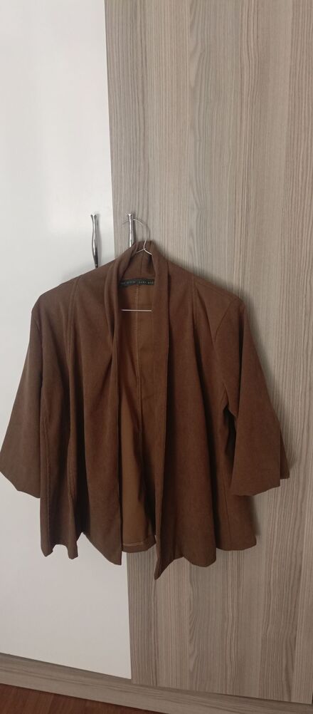 Kahverengi zara vintage blazer ceket