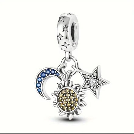 pandora ay yıldız güneş charm