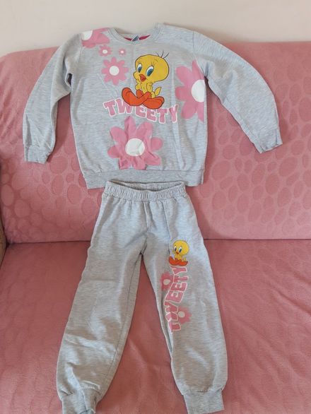 Tweety Desenli Gri Eşofman Takımı