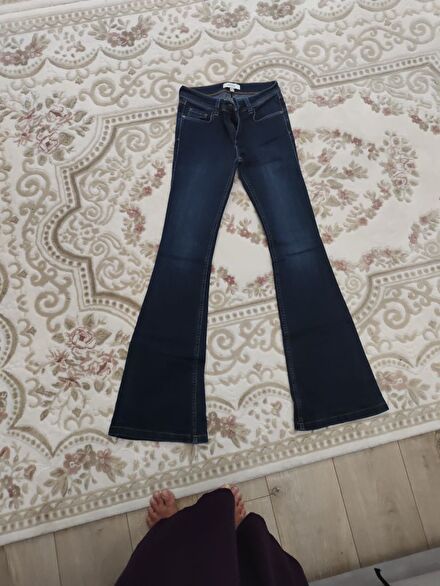 İpekyol Lacivert İspanyol Paça Jean Pant