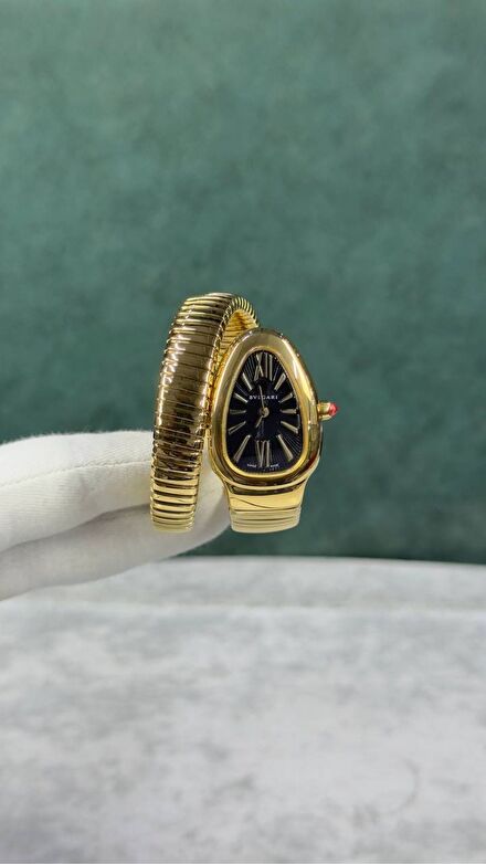 Bvlgari Altın Yılan Desenli Saat