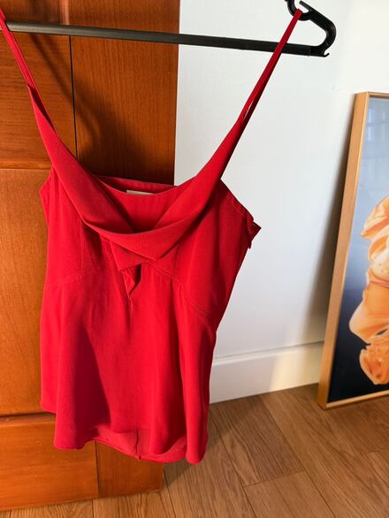 Isabel Marant kırmızı askılı ipek