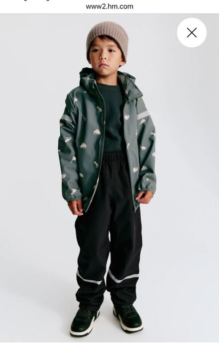 H&M waterproof shell pantolon