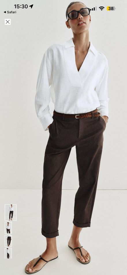 Zara kahverengi chino pantolon