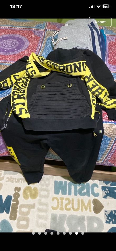Siyah Spor Eşofman Takımı