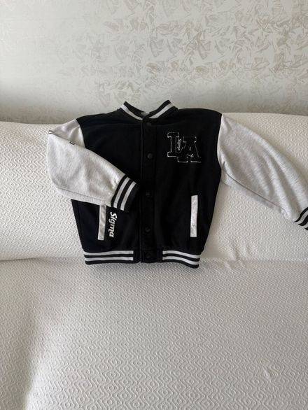 Siyah Beyaz Erkek/Unisex Atletik Ceket