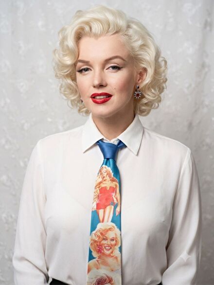 Marilyn Monroe Desenli Kravat