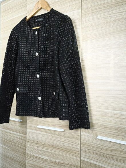 Siyah Düğmeli Blazer Ceket