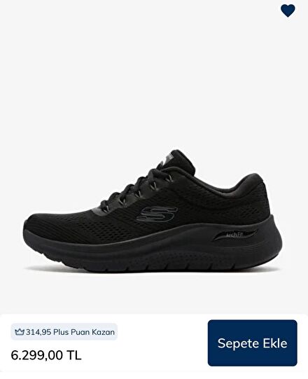 Siyah Skechers Kadın/Erkek Spor Ayakkabı
