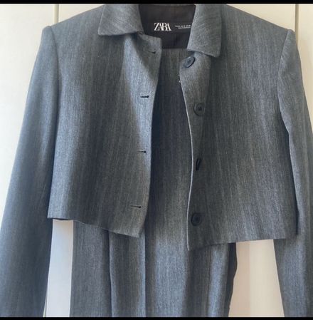 Zara Gri Blazer Ceket ve Pantolon Takım