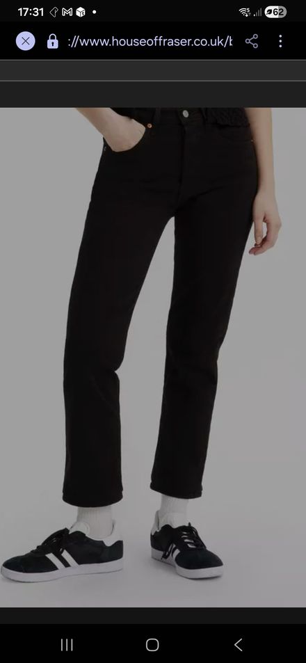 Levis 501 Siyah Jean Pantolon